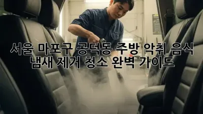 서울 마포구 공덕동 주방 악취? 음식 냄새 제거 청소 완벽 가이드!
